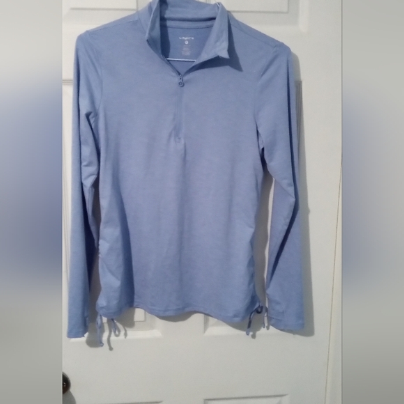 Layer 8 Light Blue Long Sleeve Active Top - Picture 1 of 4